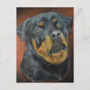 Rottweiler Painting Postcards Postkarte