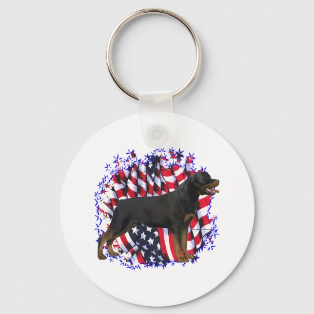 Rottweiler Patriot Schlüsselanhänger (Vorderseite)