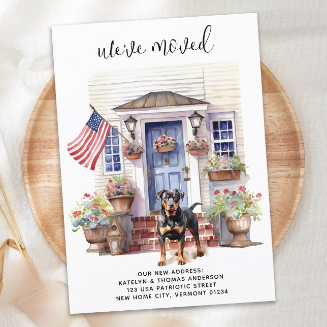 Rottweiler Patriotische Personalisierte Hunde Ankündigung (Von Creator hochgeladen)