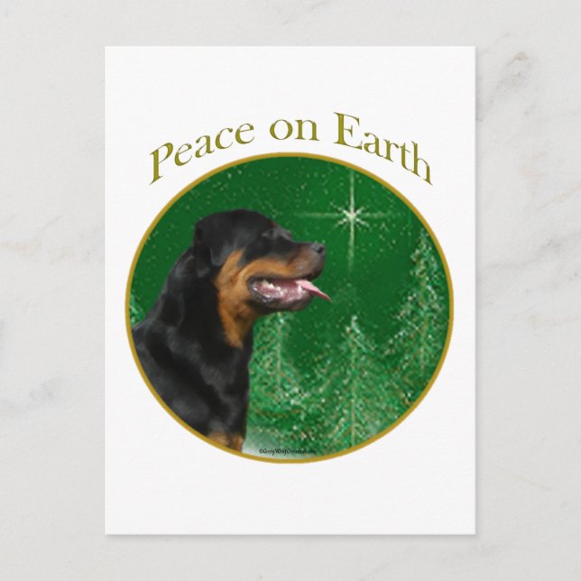 Rottweiler Peace Postkarte (Vorderseite)