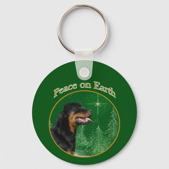 Rottweiler Peace Schlüsselanhänger (Vorderseite)