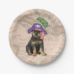 Rottweiler Pirate Pappteller
