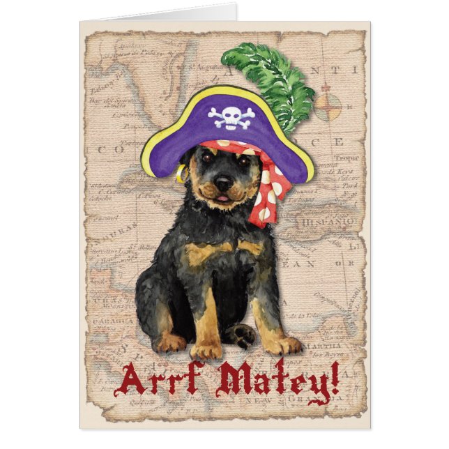 Rottweiler Piraten-Karte (Vorne)