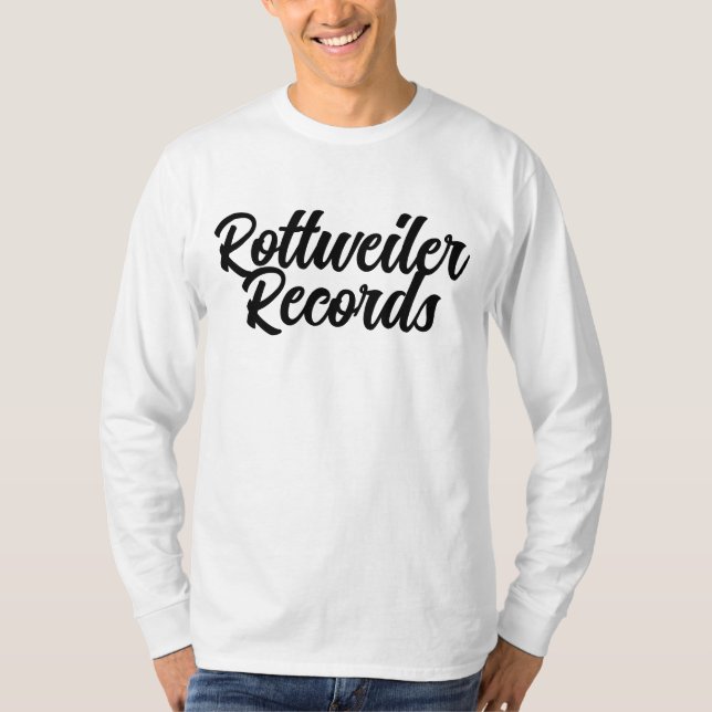Rottweiler-Platten Herren-Langschläfer-T - Shirt W (Vorderseite)