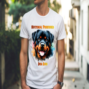 Rottweiler-Posen zum Nationalfeiertag T-Shirt