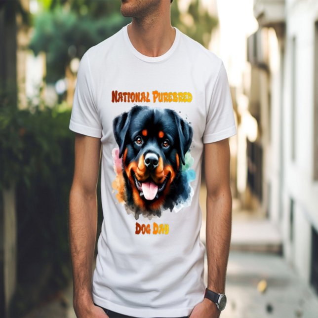Rottweiler-Posen zum Nationalfeiertag T-Shirt (Von Creator hochgeladen)
