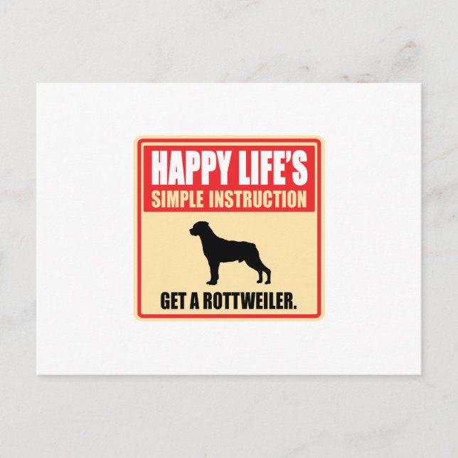 Rottweiler Postkarte (Vorderseite)