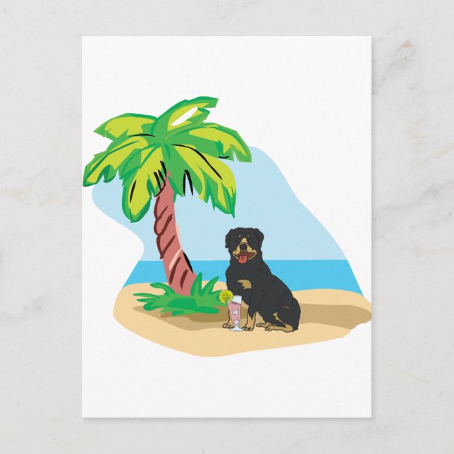 Rottweiler Postkarte (Vorderseite)
