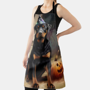 Rottweiler Pumpkins Halloween Beängstigend Schürze