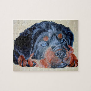 Rottweiler Puppy Artistic Pet Portrait