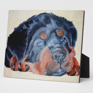 Rottweiler Puppy Artistic Pet Portrait Fotoplatte
