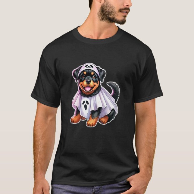 Rottweiler Puppy Ghost Dog T Shirt (Vorderseite)