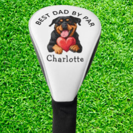 Rottweiler Red Heart Gift  Golf Headcover