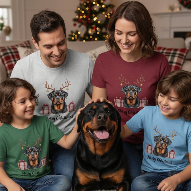 Rottweiler Reindeer T-Shirt (Von Creator hochgeladen)