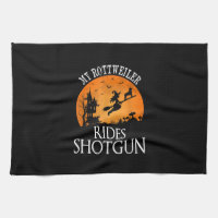 Rottweiler Rides Shotgun Dog Lover Halloween-Party