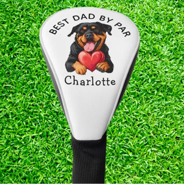 Rottweiler-Rot-Herz-Geschenk  Golf Headcover (Surprise someone special with unique, heartfelt golf accessories today!)