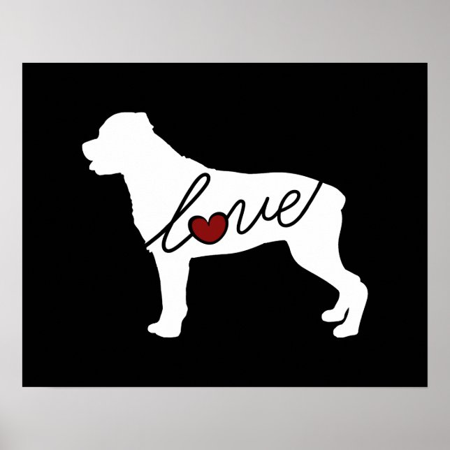 Rottweiler (Rottie) Love Poster (Vorne)