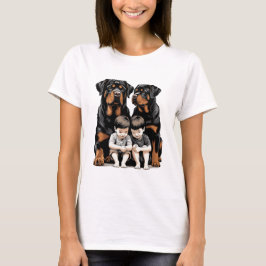 Rottweiler, Rottweiler als treue Beschützer von Ki T-Shirt