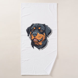 Rottweiler Royalty Pawsiely Adorable Rottie Cha Badehandtuch