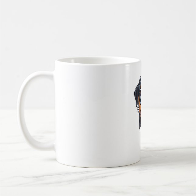 Rottweiler Royalty Pawsiely Adorable Rottie Cha Kaffeetasse (Links)