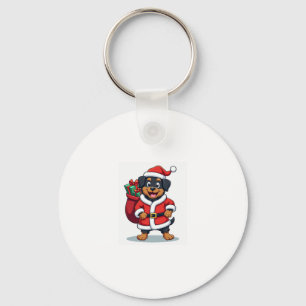 Rottweiler Santa �'s Helper Schlüsselanhänger