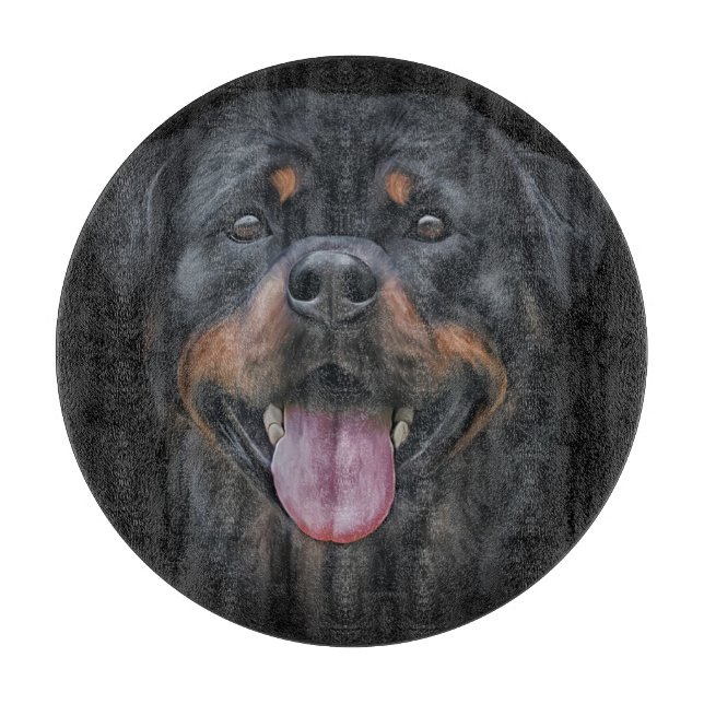 Rottweiler Schneidebrett (Vorderseite)