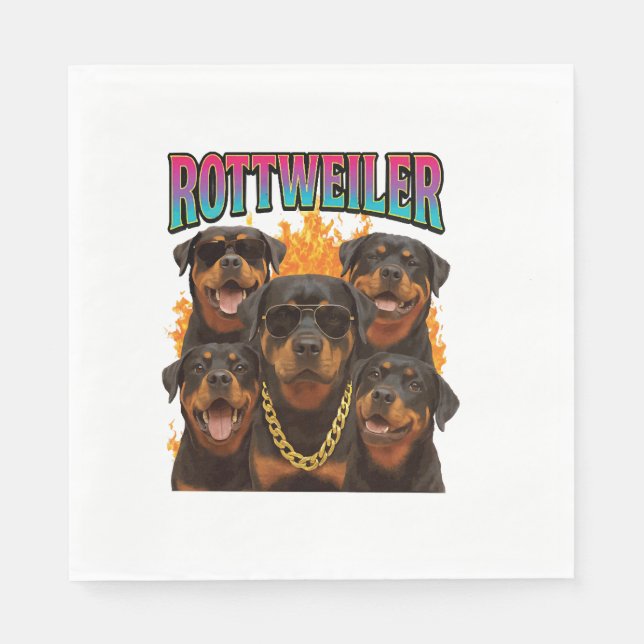 Rottweiler  serviette (Vorderseite)