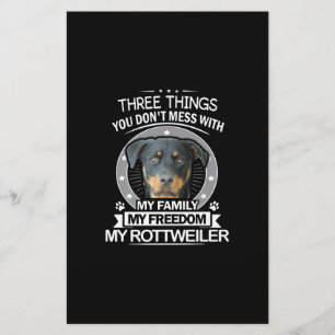 Rottweiler Shirt Drei Dinge, die Sie nicht mehr du Briefpapier