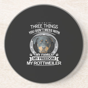 Rottweiler Shirt Drei Dinge, die Sie nicht mehr du Getränkeuntersetzer
