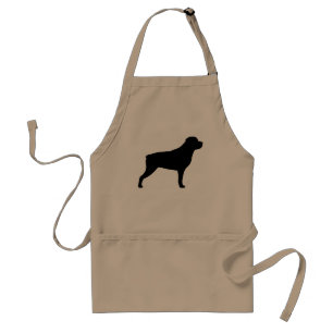 Rottweiler-Silhouette Schürze