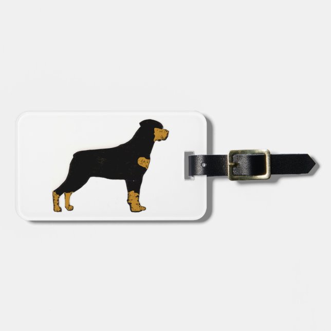 Rottweiler-Silo Gepäckanhänger (Vorderseite horizontal)
