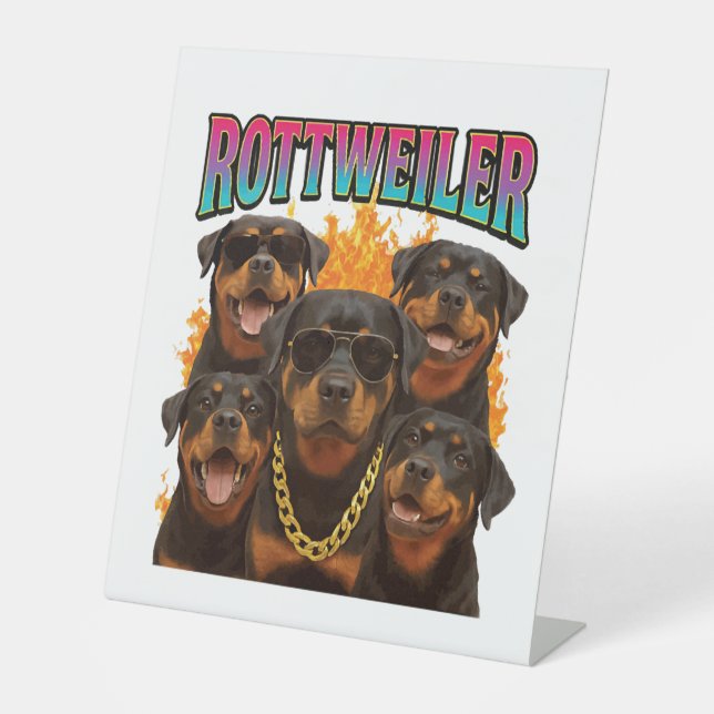 Rottweiler Sockelschild (Vorderseite)