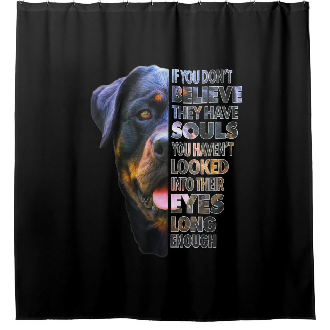 Rottweiler Soul I Liebe Rotties Dog Lover Duschvorhang (Vorderseite)