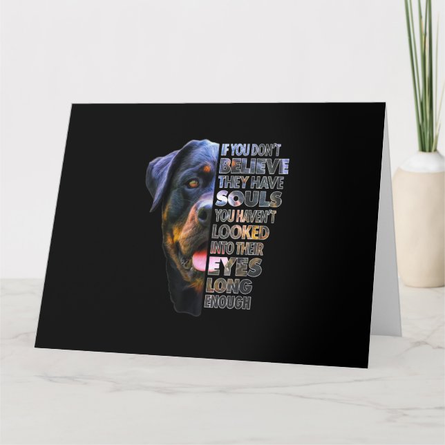 Rottweiler Soul I Liebe Rotties Dog Lover Karte (Vorderseite)