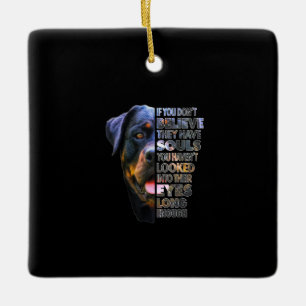 Rottweiler Soul I Liebe Rotties Dog Lover Keramikornament