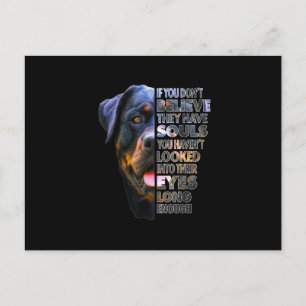 Rottweiler Soul I Liebe Rotties Dog Lover Postkarte