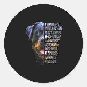 Rottweiler Soul I Liebe Rotties Dog Lover Runder Aufkleber