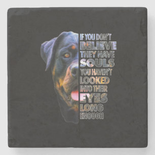 Rottweiler Soul I Liebe Rotties Dog Lover Steinuntersetzer