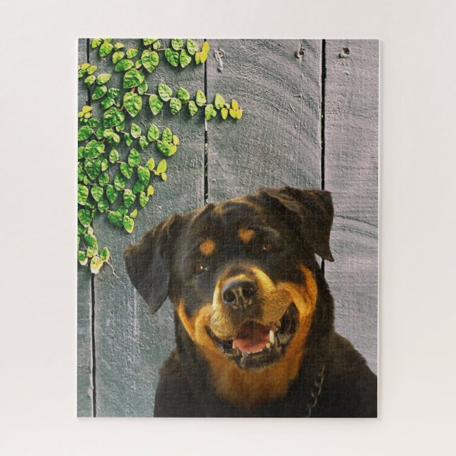 Rottweiler souriant puzzle puzzle (Vertical)