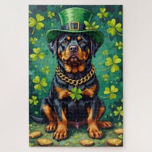 Rottweiler St. Patrick's Day Glückshund