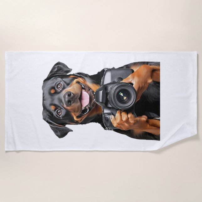 Rottweiler   strandtuch (Vorderseite)