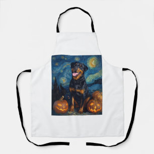 Rottweiler Süßer Hund Halloween Jack O Lantern Kür Schürze