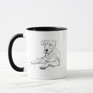 Rottweiler-Tasse – Minimalistische Kaffeetasse