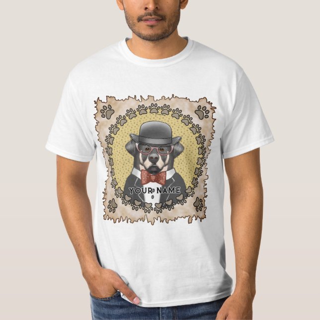 Rottweiler Tragend Glasses T - Shirt (Vorderseite)