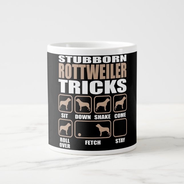 Rottweiler Trick Design Jumbo-Tasse (Vorderseite)