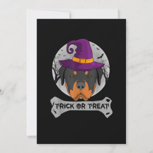 Rottweiler Trick oder Treat Funny Dog Ankündigung
