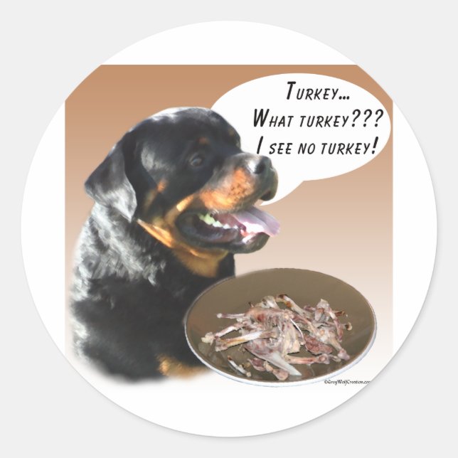 Rottweiler Türkei Runder Aufkleber (Vorderseite)