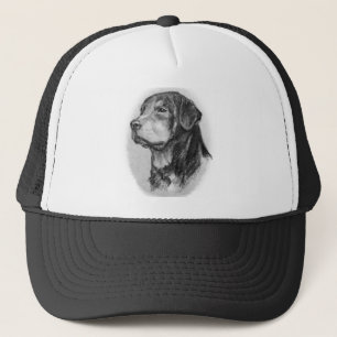 Rottweiler ursprüngliche Kunst durch LN Pettey Truckerkappe