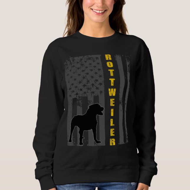 Rottweiler US Flagge Sweatshirt (Vorderseite)