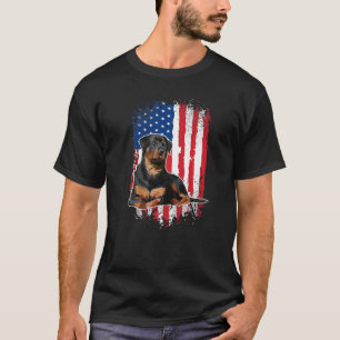 Rottweiler USA Patriotic America 4. Juli Dog O T-Shirt